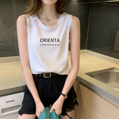 Γυναικεία αμάνικι μπλούζα σε διάφορα χρώματα με απλικέ