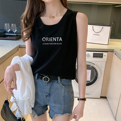 Γυναικεία αμάνικι μπλούζα σε διάφορα χρώματα με απλικέ