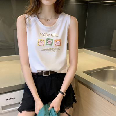 Γυναικεία αμάνικι μπλούζα σε διάφορα χρώματα με απλικέ