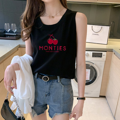 Γυναικεία αμάνικι μπλούζα σε διάφορα χρώματα με απλικέ