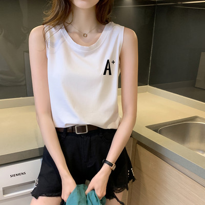 Γυναικεία αμάνικι μπλούζα σε διάφορα χρώματα με απλικέ