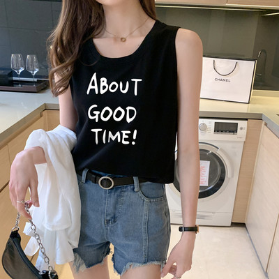 Γυναικεία αμάνικι μπλούζα σε διάφορα χρώματα με απλικέ