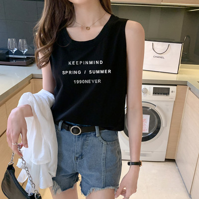 Γυναικεία αμάνικι μπλούζα σε διάφορα χρώματα με απλικέ