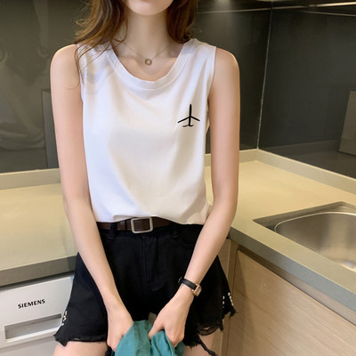 Γυναικεία αμάνικι μπλούζα σε διάφορα χρώματα με απλικέ