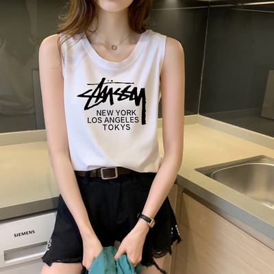 Γυναικεία αμάνικι μπλούζα σε διάφορα χρώματα με απλικέ