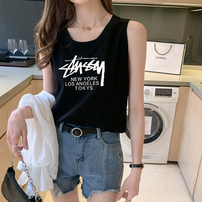 Γυναικεία αμάνικι μπλούζα σε διάφορα χρώματα με απλικέ