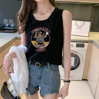 Γυναικεία αμάνικι μπλούζα σε διάφορα χρώματα με απλικέ