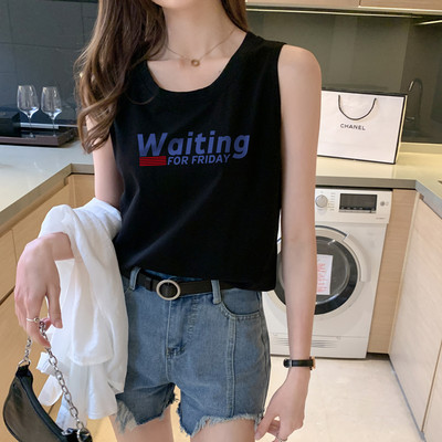 Γυναικεία αμάνικι μπλούζα σε διάφορα χρώματα με απλικέ