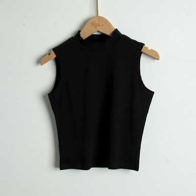 Γυναικεία αμάνικη μπλούζα με μοντέλο σε σχήμα Ο