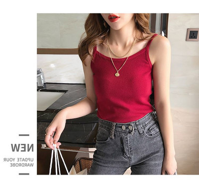 Γυναικεία αμάνικη μπλούζα με λεπτά τιραντάκια - διάφορα χρώματα