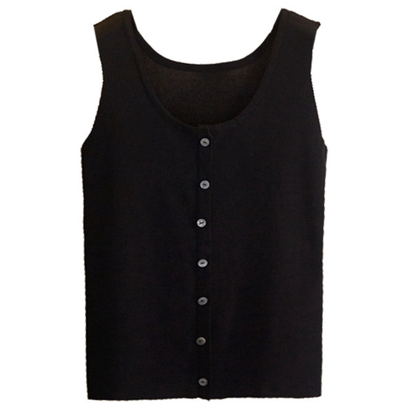 Γυναικείο αμάνικο  με φαρδύ λουράκι και κουμπιά