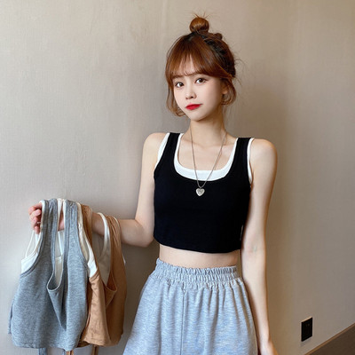 Γυναικείο κοντό μπουστάκι και φαρδιά τιραντάκια σε τρία χρώματα