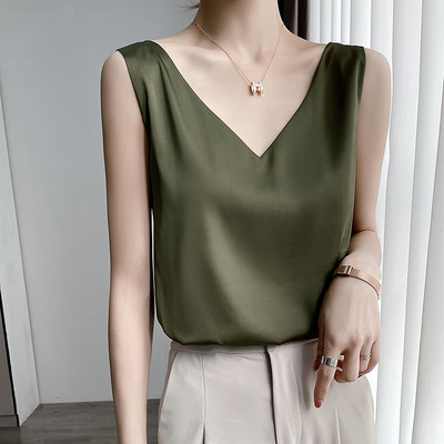 Γυναικεία αμάνικη μπλούζα με ντεκολτέ  σε διάφορα χρώματα