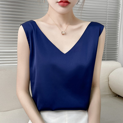 Γυναικεία αμάνικη μπλούζα με ντεκολτέ  σε διάφορα χρώματα