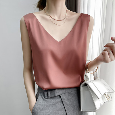 Γυναικεία αμάνικη μπλούζα με ντεκολτέ  σε διάφορα χρώματα