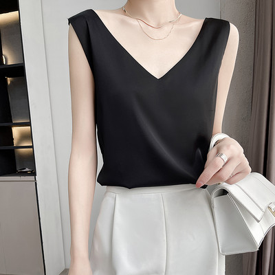 Γυναικεία αμάνικη μπλούζα με ντεκολτέ  σε διάφορα χρώματα