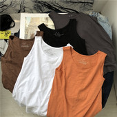 Γυναικεία αμάνικη  μπλούζα casual σε απλό μοντέλο σε τέσσερα χρώματα