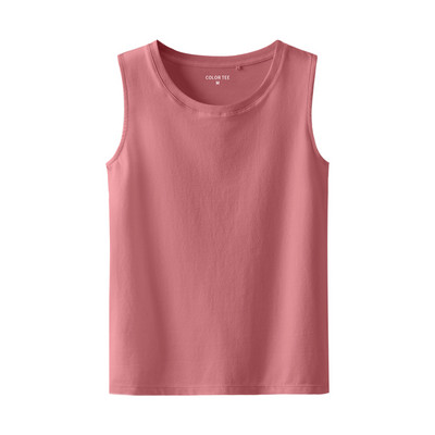 Naiste puuvillane topp ovaalse kaelusega tavaline mudel