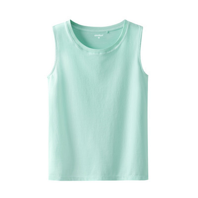 Naiste puuvillane topp ovaalse kaelusega tavaline mudel