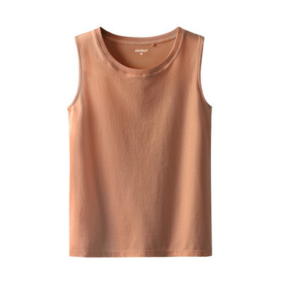 Naiste puuvillane topp ovaalse kaelusega tavaline mudel