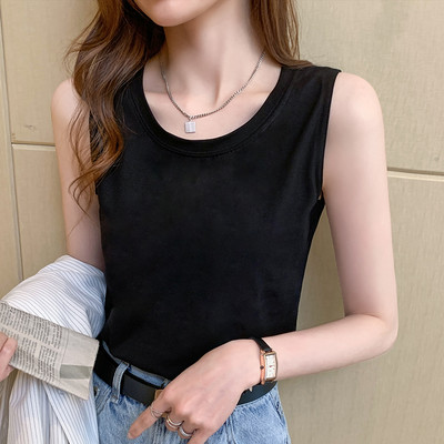 Γυναικεία αμάνικη μπλούζα με  επιγραφή - φαρδύ μοντέλο