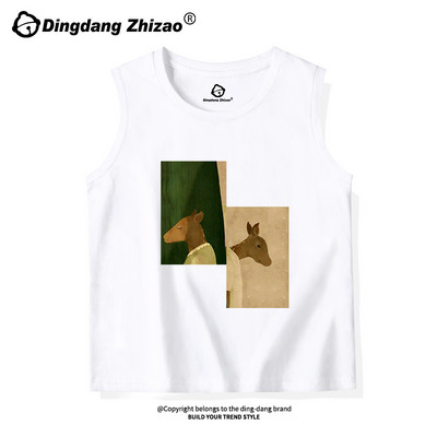 Jauna modeļa sieviešu gadījuma tops ar ovālu kakla izgriezumu un aplikācijām