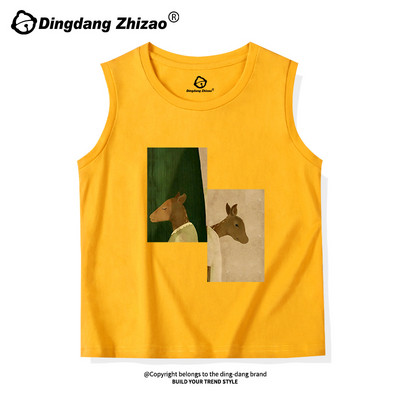 Jauna modeļa sieviešu gadījuma tops ar ovālu kakla izgriezumu un aplikācijām