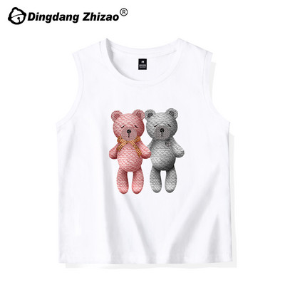 Jauna modeļa sieviešu gadījuma tops ar ovālu kakla izgriezumu un aplikācijām