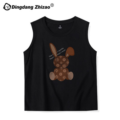 Jauna modeļa sieviešu gadījuma tops ar ovālu kakla izgriezumu un aplikācijām