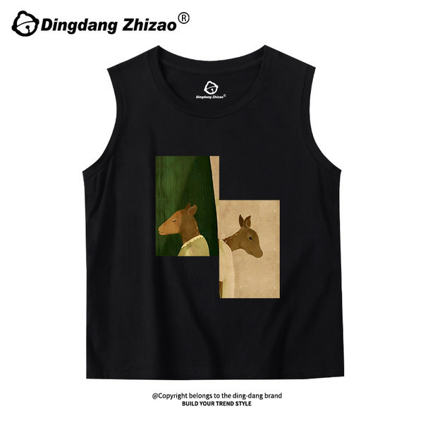 Jauna modeļa sieviešu gadījuma tops ar ovālu kakla izgriezumu un aplikācijām