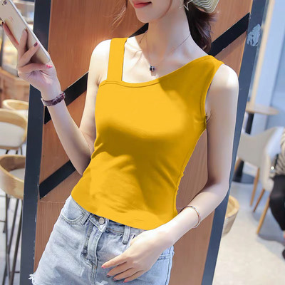 Μονόχρωμη γυναικεία αμάνικη μπλούζα για το καλοκαίρι