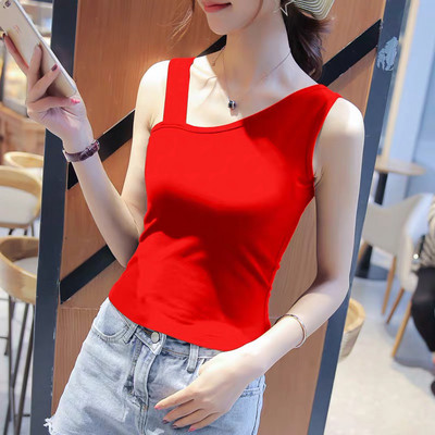 Μονόχρωμη γυναικεία αμάνικη μπλούζα για το καλοκαίρι