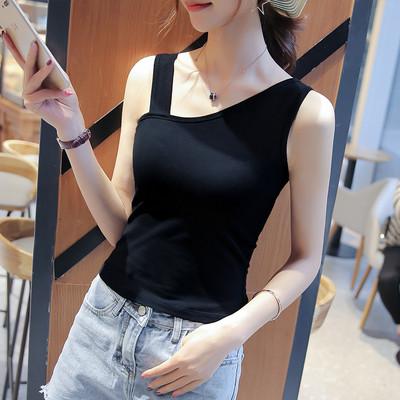 Μονόχρωμη γυναικεία αμάνικη μπλούζα για το καλοκαίρι