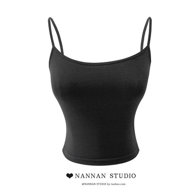 Καθημερινή γυναικεία αμάνικη μπλούζα με λεπτά τιραντάκια - προσαρμοσμένο μοντέλο
