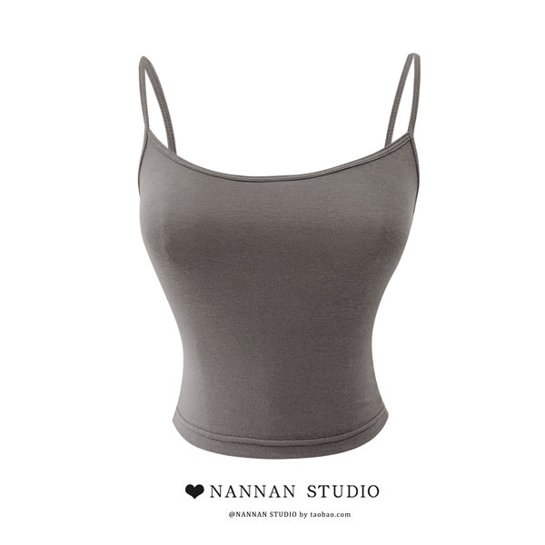 Καθημερινή γυναικεία αμάνικη μπλούζα με λεπτά τιραντάκια - προσαρμοσμένο μοντέλο