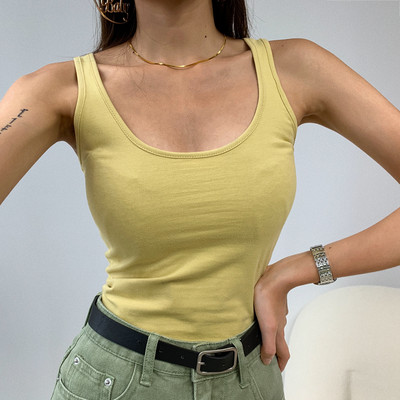 Νέο γυναικείο αμάνικο μπλουζάκι με στρογγυλή λαιμόκοψη