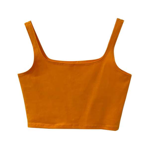 Igapäevane lühike naiste topp ruudukujulise kaelusega