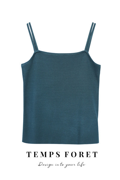 Καθημερινή γυναικεία αμάνικι μπλούζα με λεπτά τιραντάκια