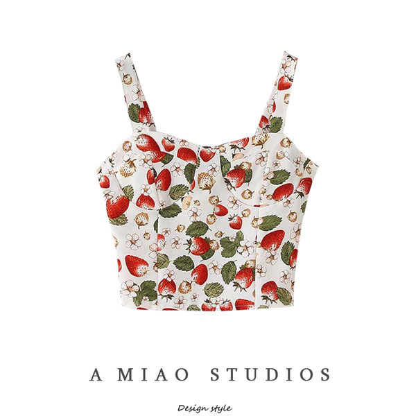 Γυναικεί μπουστάκι με απλικέ και λεπτά τιραντάκια