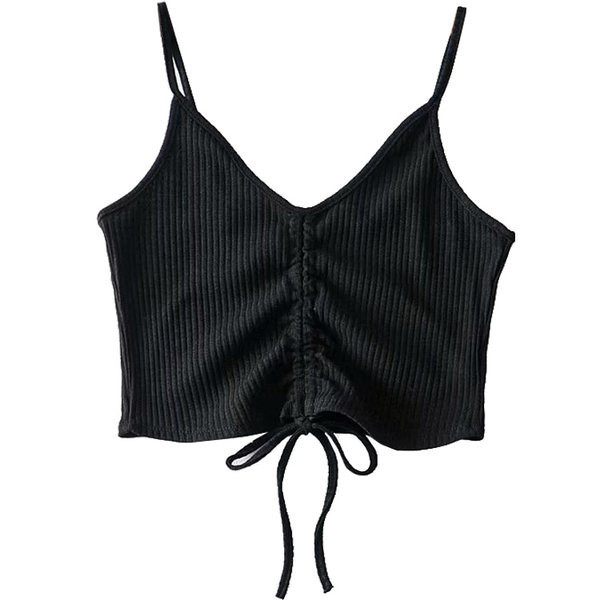 Naiste lühike lipsude ja õhukeste rihmadega topp