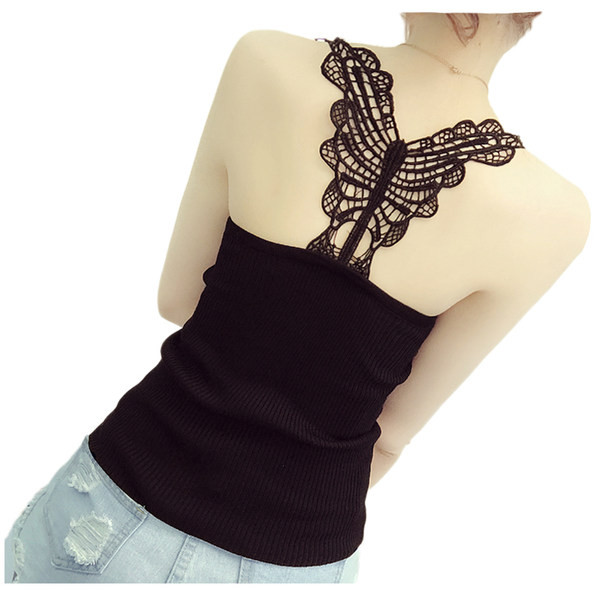 Pitsi ja peenikeste rihmadega naiste topp – mitmes värvitoonis