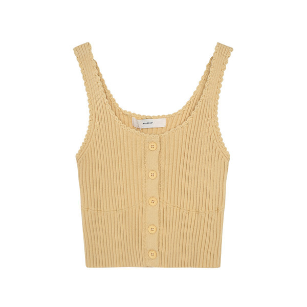 Γυναικεία αμάνικι μπλούζα με κουμπιά και στρογγυλή λαιμόκοψη