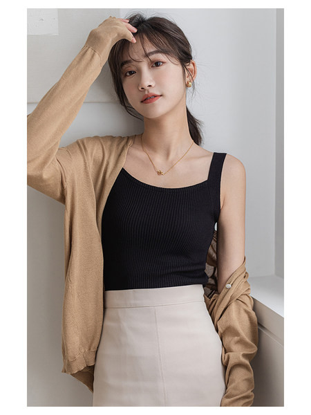 Γυναικεία αμάνικι μπλούζα με φαρδιά τιραντάκια σε διάφορα χρώματα