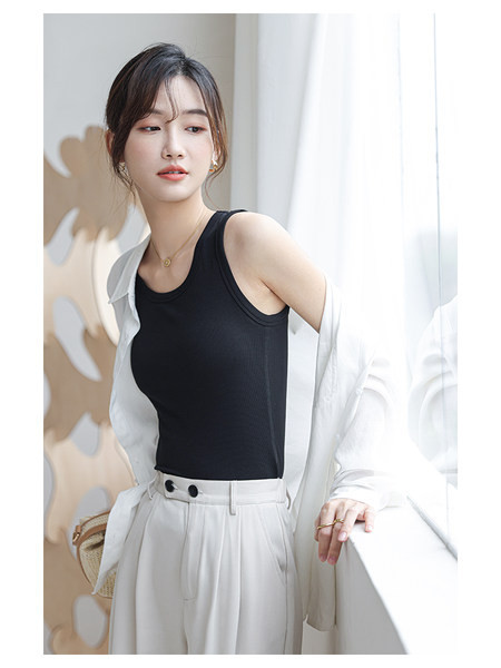 Naiste ühevärviline mitmes värvitoonis laiade rihmadega topp