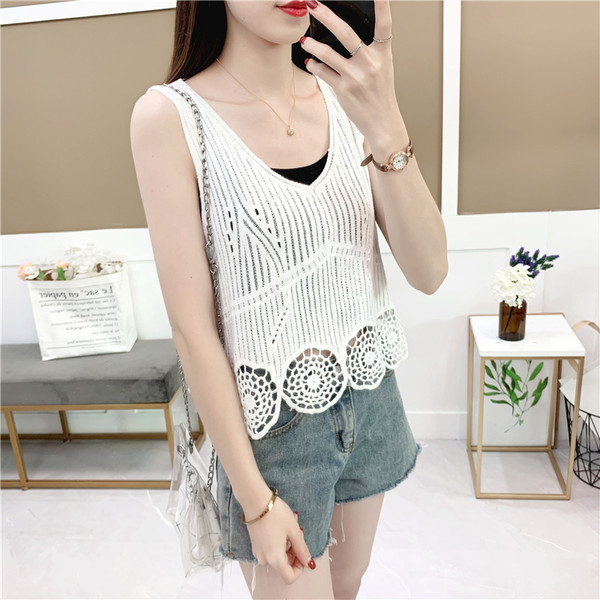 Valget värvi kootud naiste topp