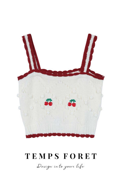 Lühike naiste silmkoeline rihmadega topp