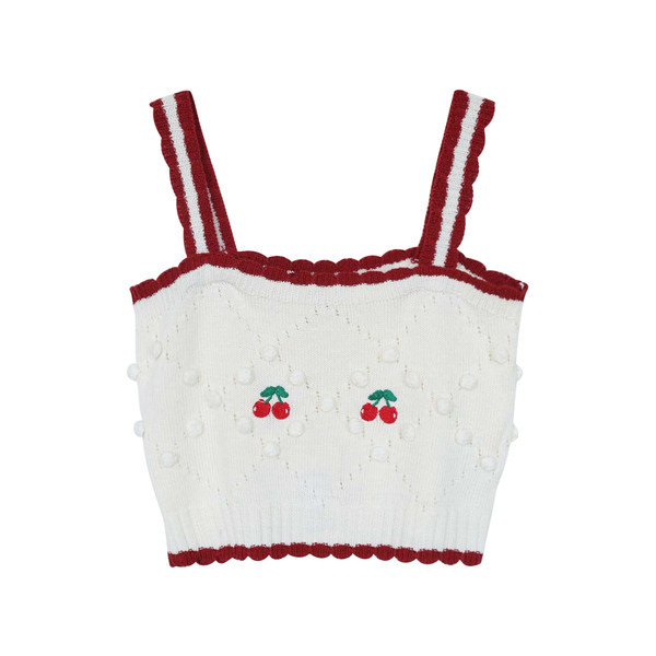 Lühike naiste silmkoeline rihmadega topp