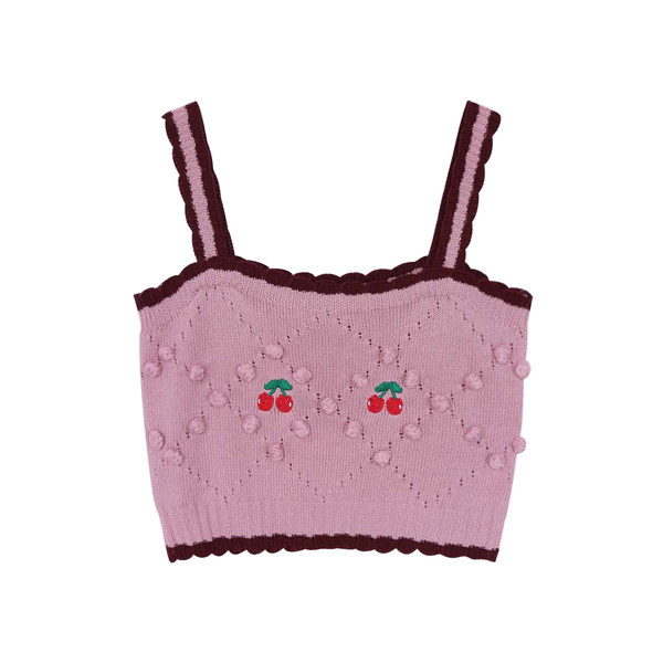 Lühike naiste silmkoeline rihmadega topp