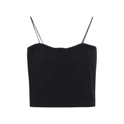 Naiste vabaaja topp õhukeste rihmade ja kandilise kaelusega