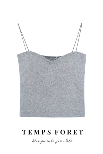 Naiste vabaaja topp õhukeste rihmade ja kandilise kaelusega